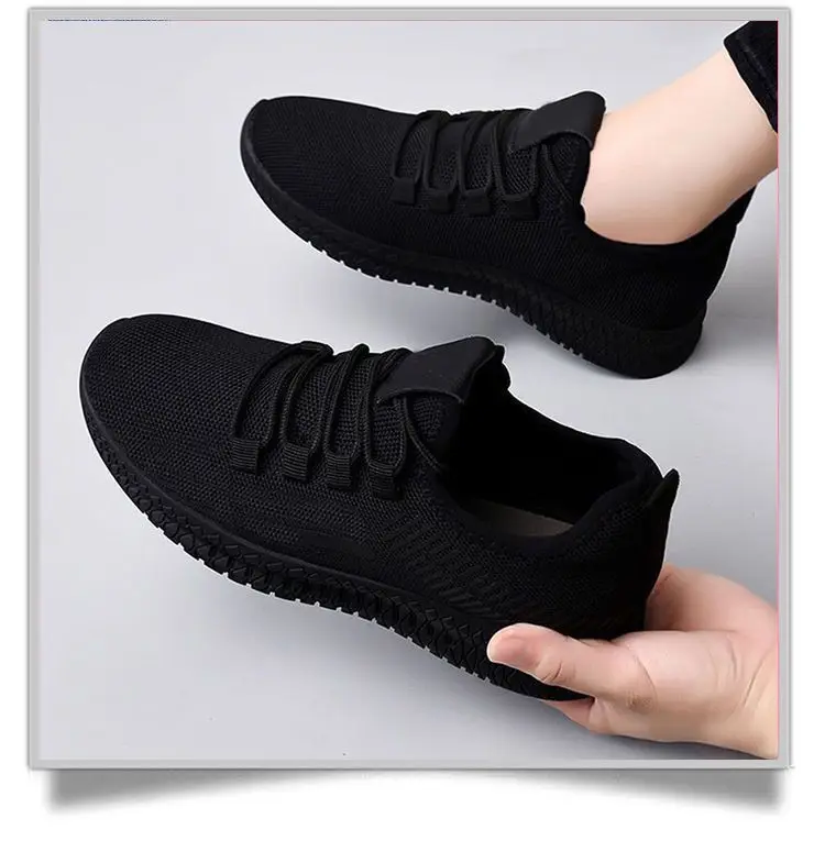 2024 Autumn Women's Breathable Non-slip Platform Fashion New Casual Shoes Korean Running Shoes Black Sneakers Shoes for Women