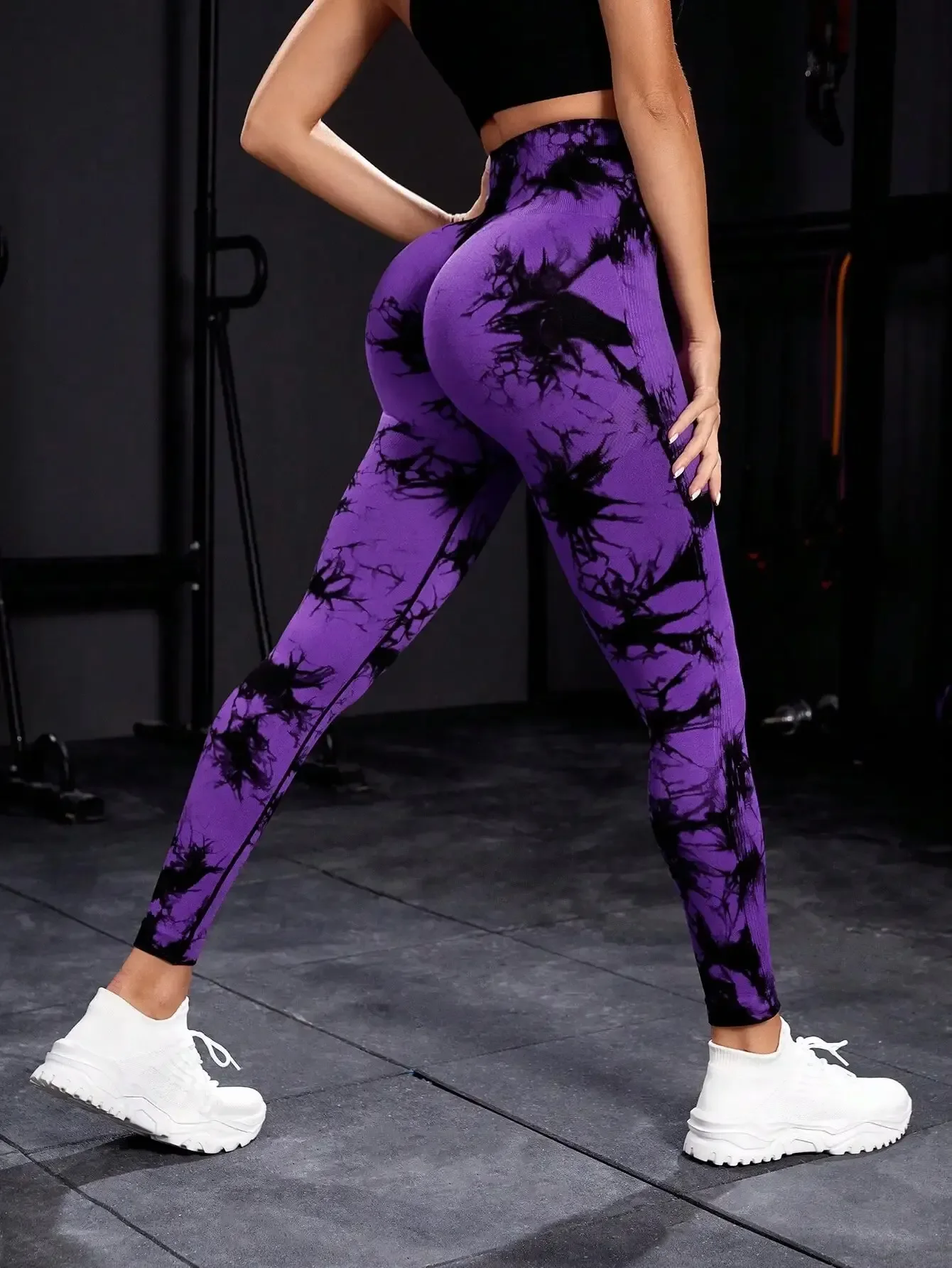 New Tie Dye Yoga Pants Sport Leggings Women Seamless High Waist Push Up Woman Tights Fitness Workout Leggins Gym Clothing