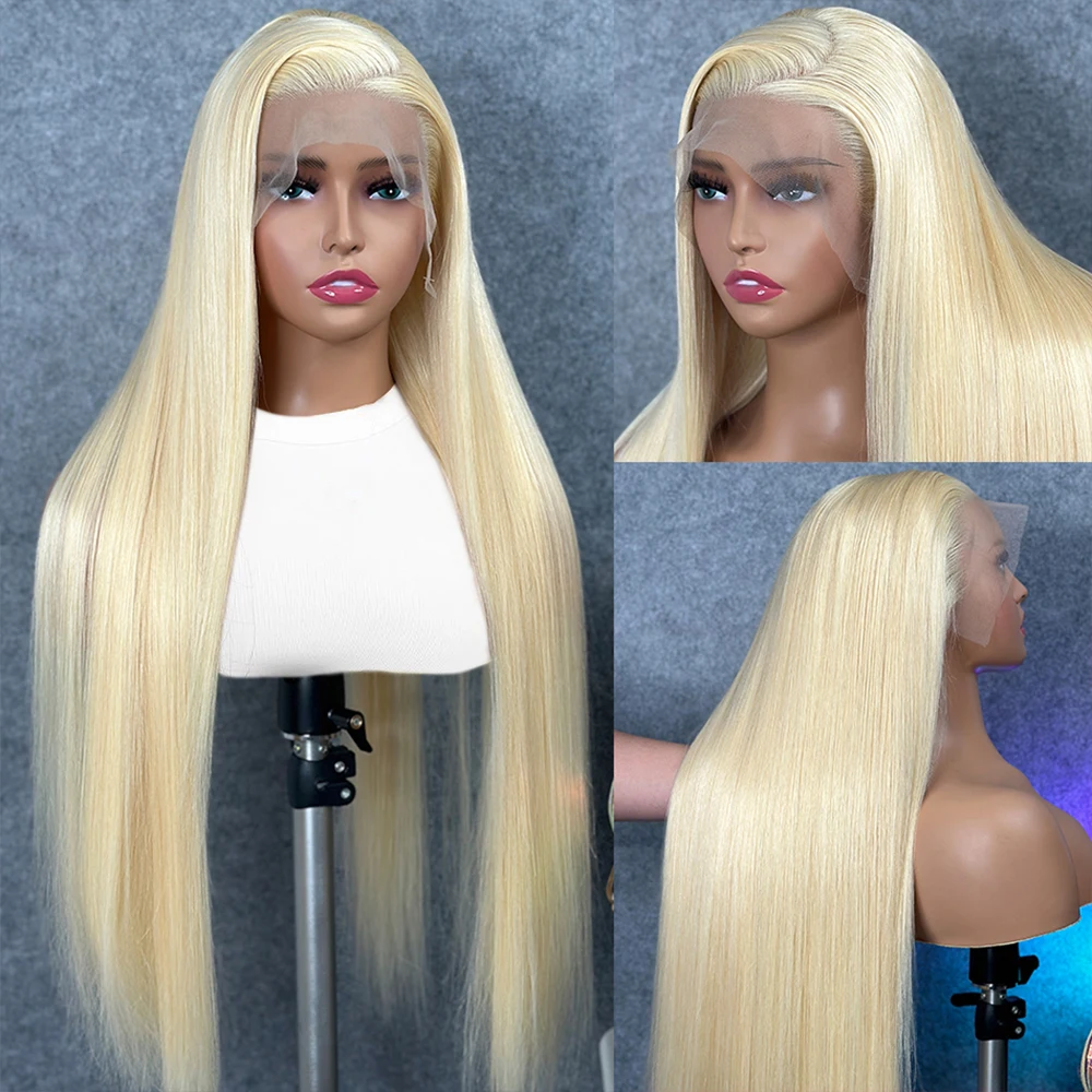 HD Transparent 613 Blonde Straight 200 Density 13x4 13x6 Lace Front Human Hair Wigs For Women Brazilian 360 Lace Frontal Wig