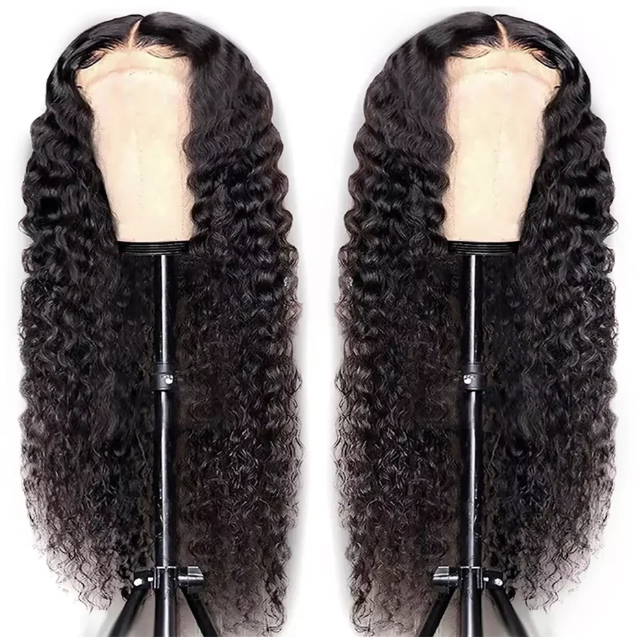 30 32Inch Deep Wave 13x4 13x6 HD Transparent Lace Frontal Wig Human Hair Water Curly 4x4 Lace Closure Wigs For Women Bling Hair