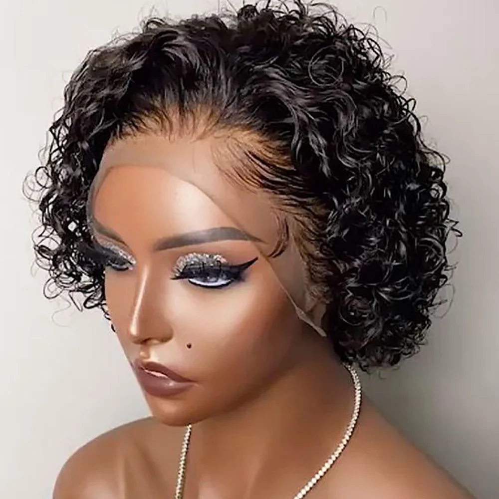 Pixie Cut Wig Human Hair 13x1 Lace Frontal Wigs Human Hair Short Bob Human Hair Wigs For Black Women Lace Front Human Hair Wig