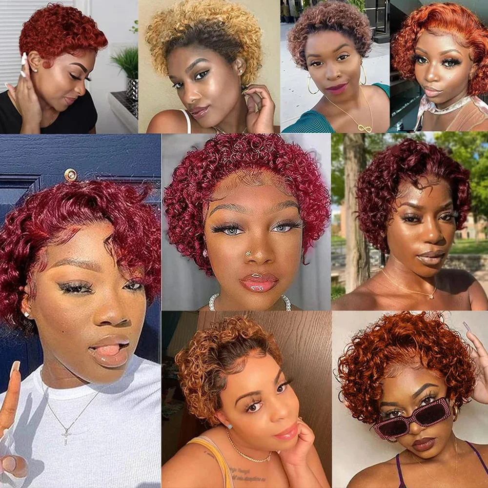 Pixie Cut Wig Human Hair 13x1 Lace Frontal Wigs Human Hair Short Bob Human Hair Wigs For Black Women Lace Front Human Hair Wig