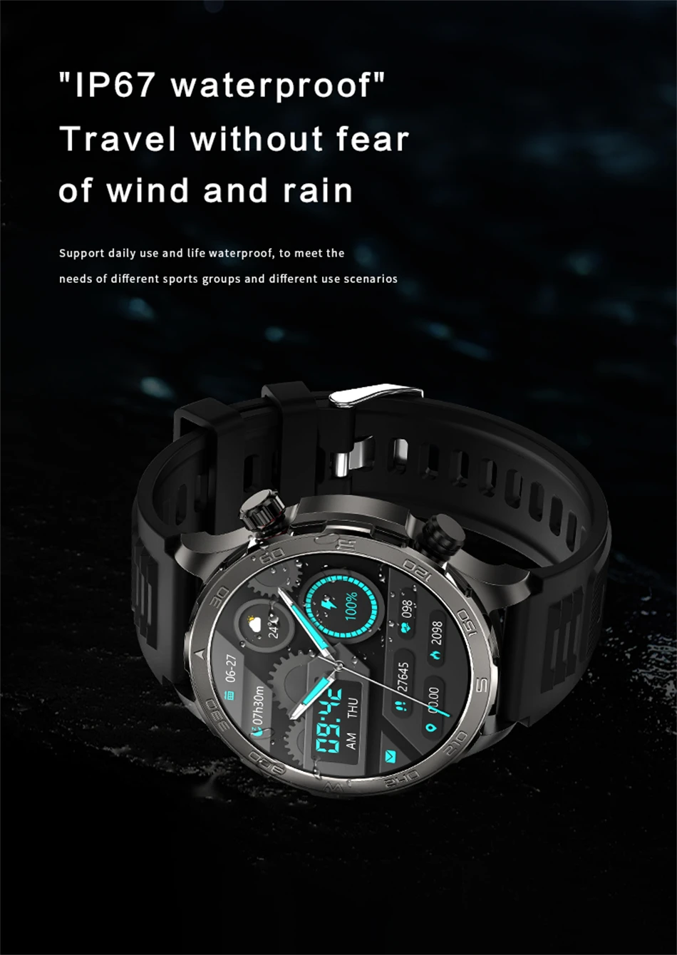 2024 New Bluetooth Call Smart Watch Men For Huawei AMOLED HD Large Screen Heart Rate NFC IP68 Waterproof GPS Sports Smart Watch