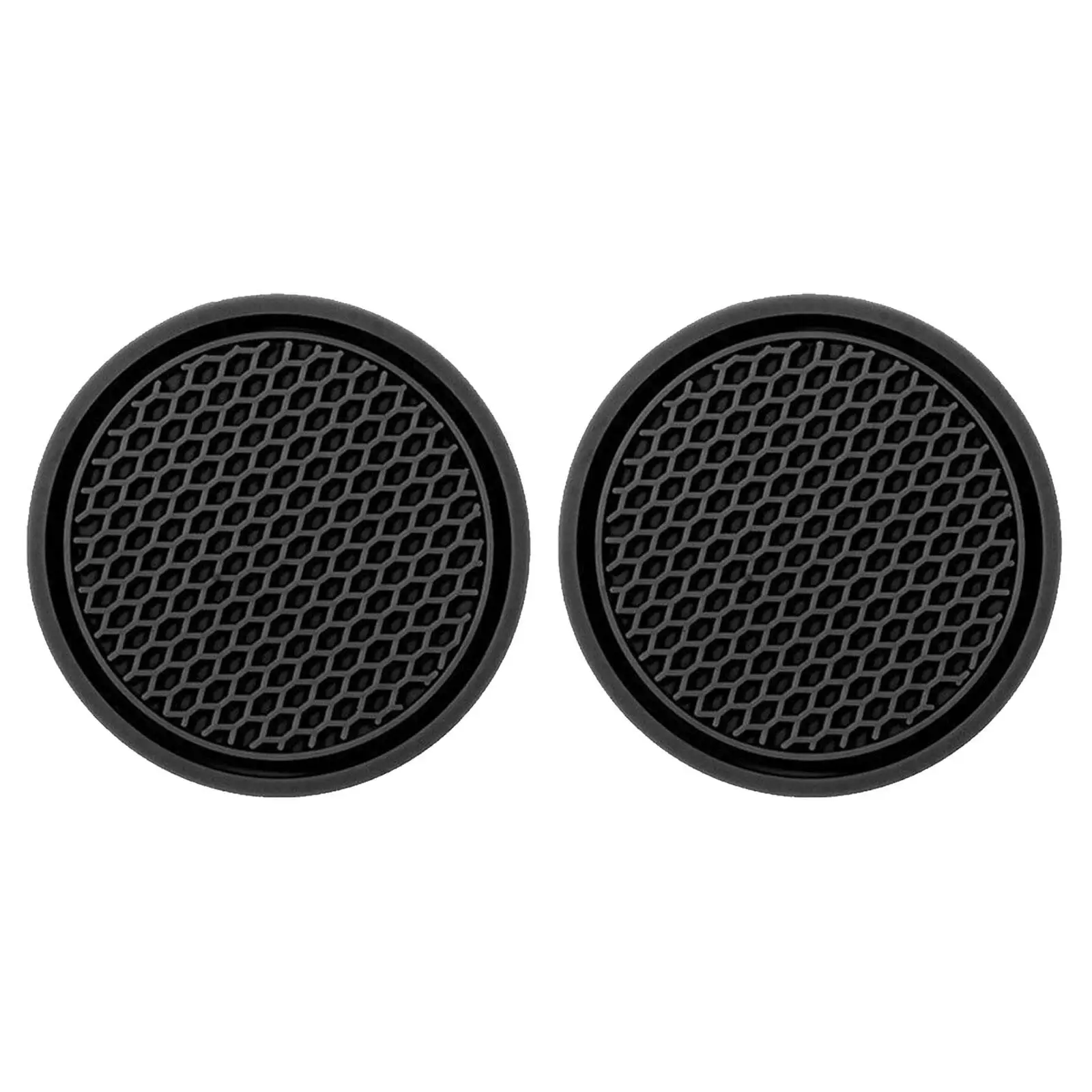 2pcs Non-slip Car Water Cup Pad Diamond Rhinestone Rubber Mat For Bottle Holder Coaster Auto Interior Anti-skid Cup Holders 7cm