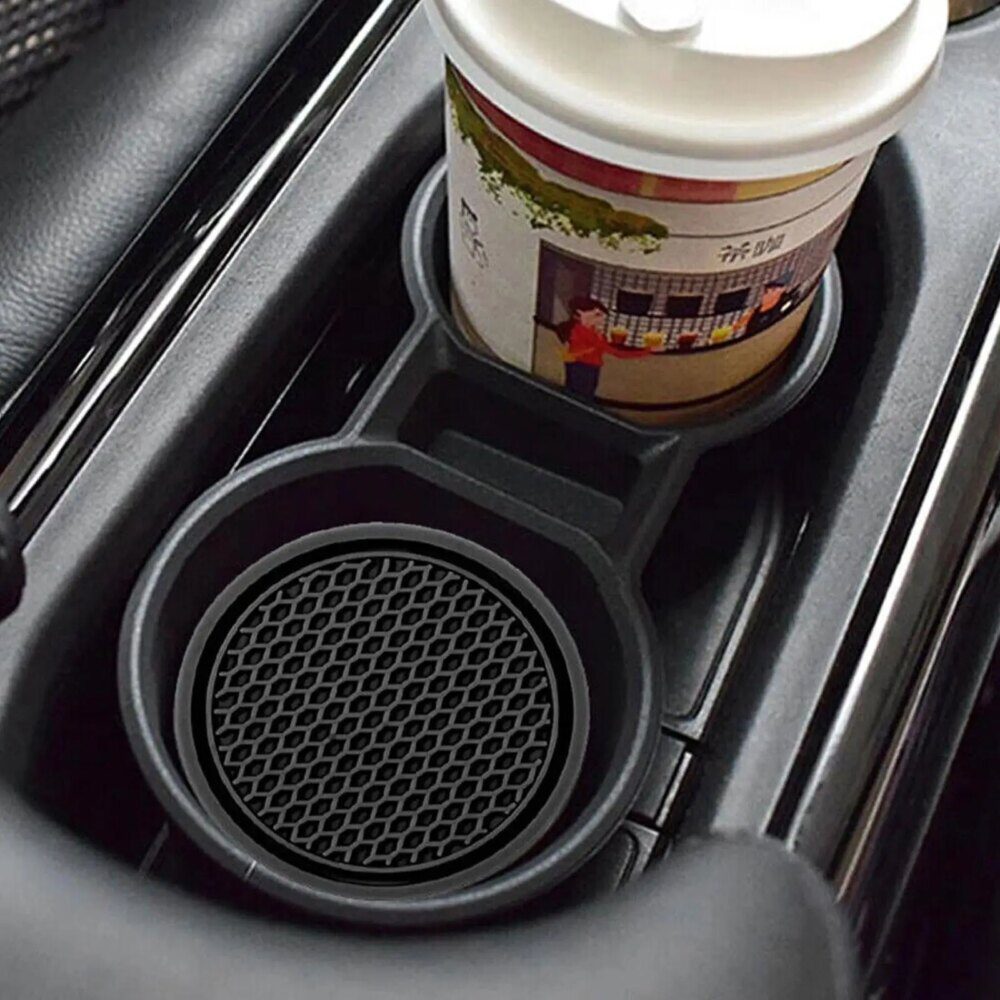 Non-Slip Diamond Rhinestone Car Cup Holder Coasters - 2pcs - Image 2