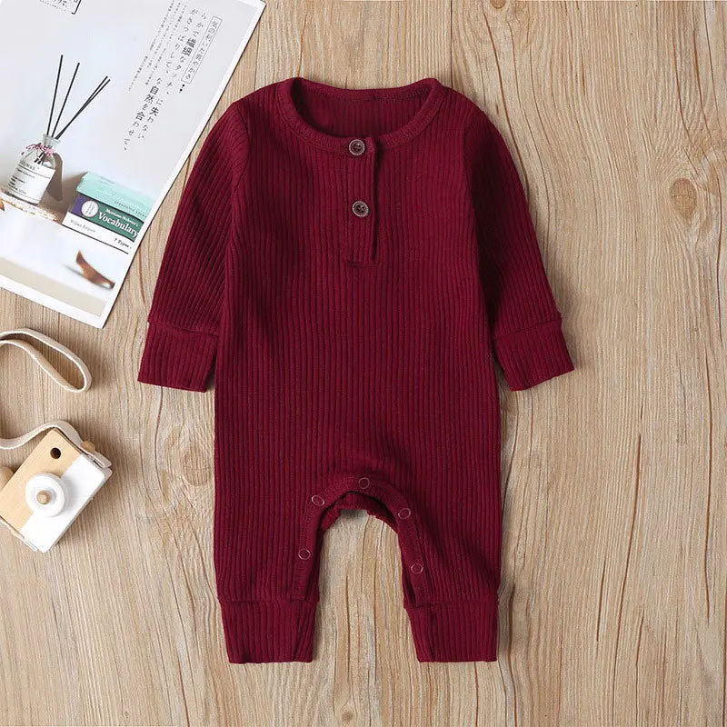 Autumn Newborn Infant Baby Boys Girls Romper Playsuit Overalls Cotton Long Sleeve Baby Jumpsuit Newborn Clothes