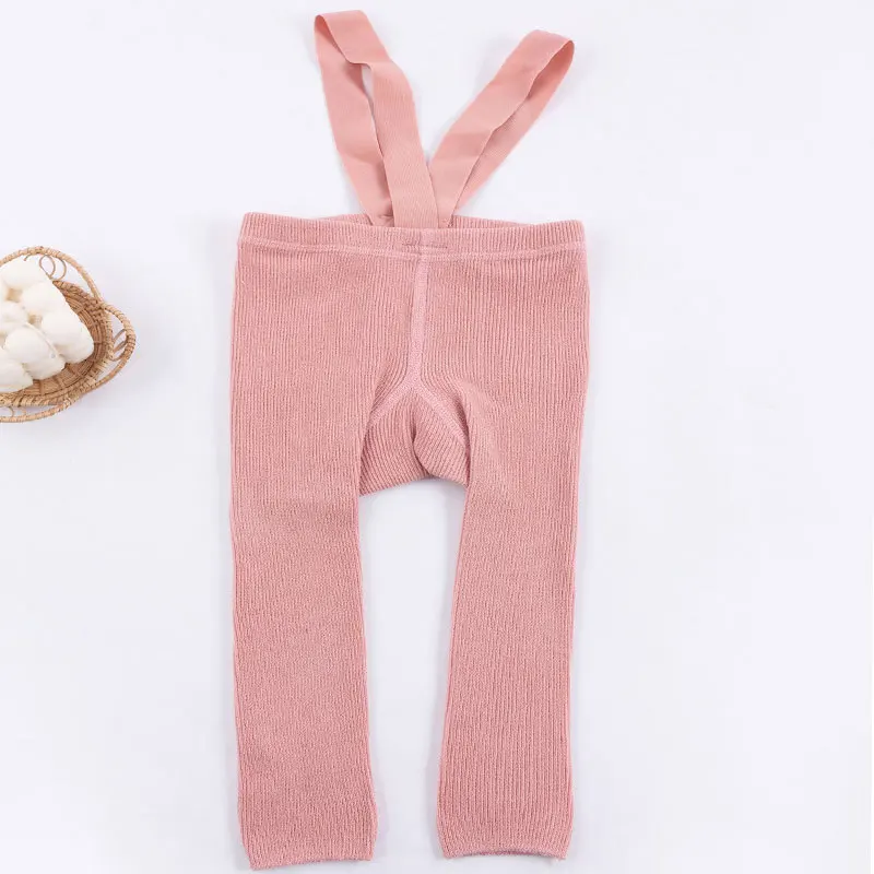 Infant Kids Suspender Pantyhose Spring Autumn Baby Girls Boys Tights Baby Girl Clothes High Waist Bandage Cross Straped Leggings