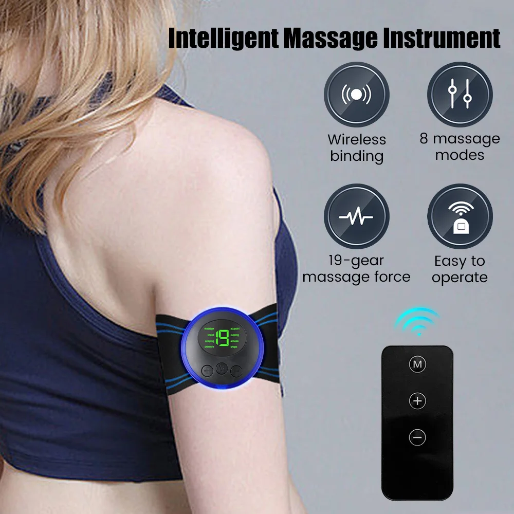 Mini Portable EMS Neck Massager Electric Neck Stretcher For Cervical Muscle Pain Relief And Shoulder Relaxation Massage Patch