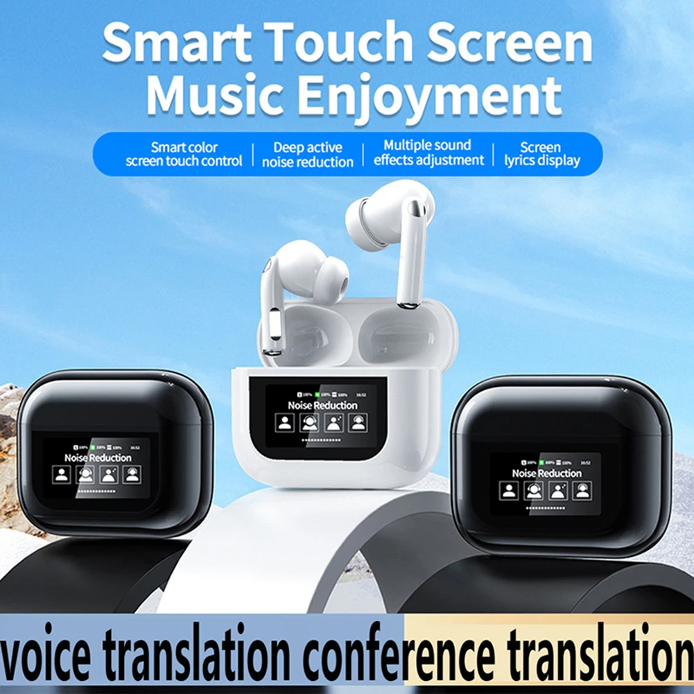 Real-time New Voice Translation Earbuds 80 Languages Translation Wireless Bluetooth5.0 Headset With Charging Box Earphone