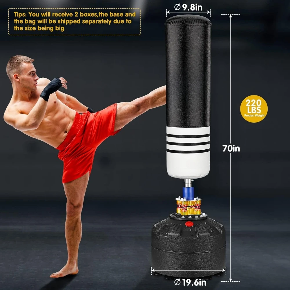 Heavy Boxing Bag With Stand for Adult Teens Kids Training Box Bag Punching Sand Professional Speed Punch Fitness Body Building