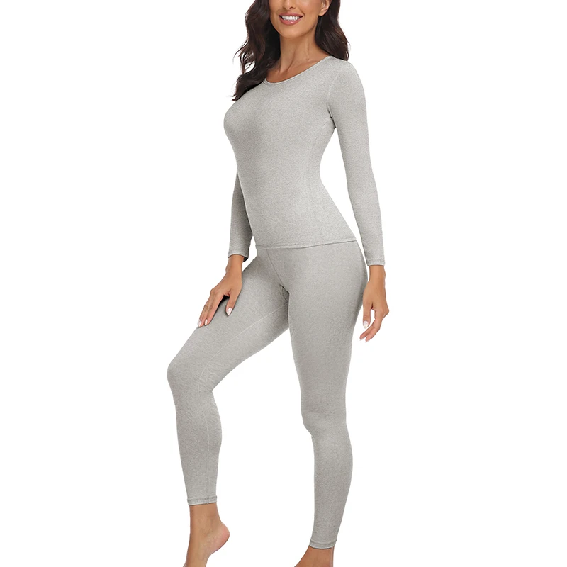 Women Thermal Underwear Set 2 pack Long Johns Ultra Soft Fleece Lined Base Layer Keep Warm Cold Weather Top Bottom﻿