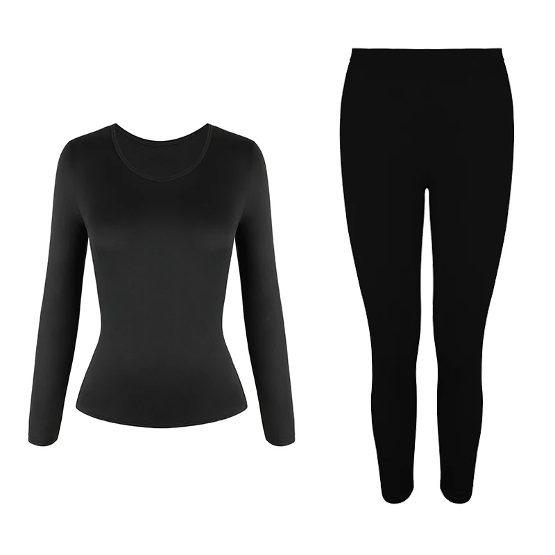 Women Thermal Underwear Set 2 pack Long Johns Ultra Soft Fleece Lined Base Layer Keep Warm Cold Weather Top Bottom﻿