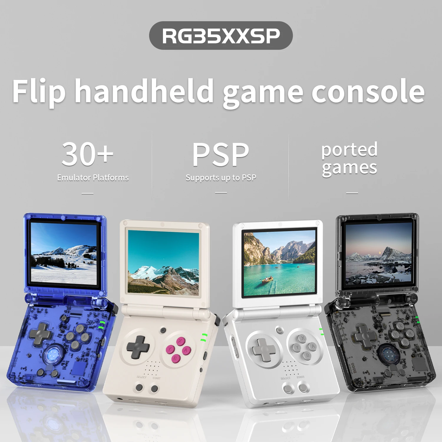 ANBERNIC RG35XXSP Retro Handheld Game Console 3.5-inch IPS Screen 3300mAh Battery Supports HDMI-TV Out and Bluetooth 4.2 5K Game