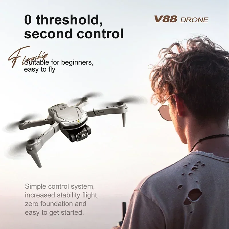 For Xiaomi V88 Drone 8K 5G GPS Professional HD Aerial Photography Remote Control Aircraft HD Dual Camera Quadcopter Toy UAV