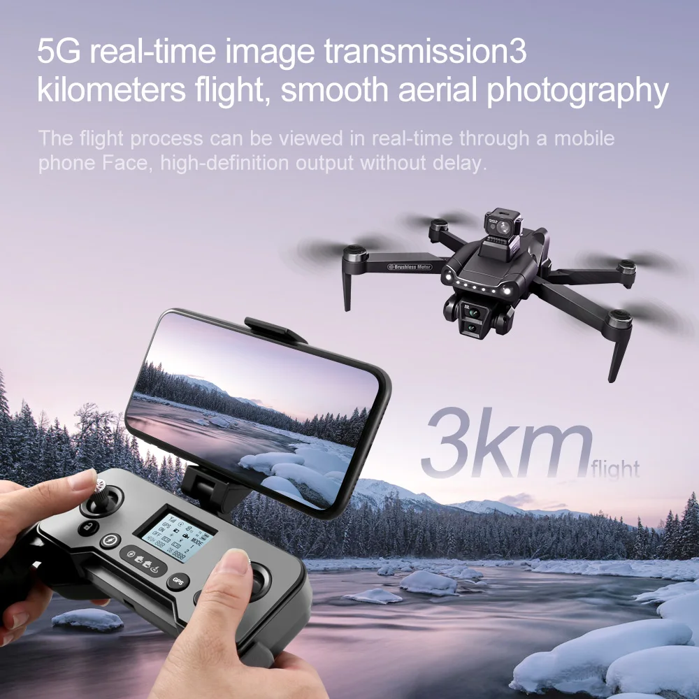 For Xiaomi V198GPS Drone ESC 8K Profesional HD Camera Brushless Obstacle Avoidance Aerial Optical Foldable Quadcopter Mini Dron