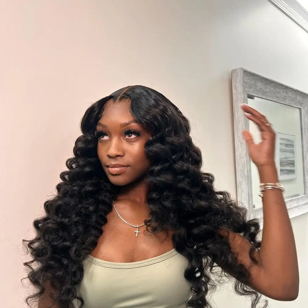 40 Inch Loose Deep Wave 13x4 13x6 HD Transparent Human Hair Wig 250 Density Brazilian Water Curly Nature Wave Lace Frontal Wigs