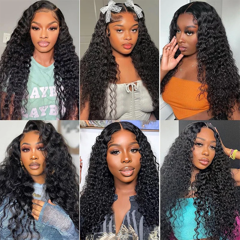 Water Wave 13x6 Lace Front Wigs Human Hair Wet and Wavy Wigs for Women Curly Lace Front Wigs Pre Plucked with Baby Hair