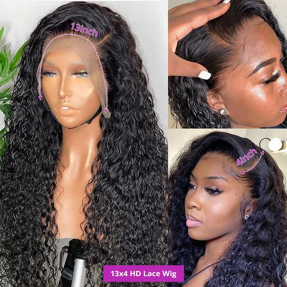 Deep Wave Lace Front Wig Lace Closure Wig 13x4 13x6 Hd Lace Frontal 360 Curly Human Hair Wigs For Women Human Hair